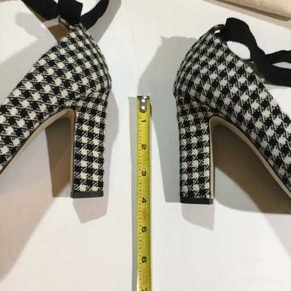 J.Crew Size 9 Bell Ankle Tie Gingham Pumps… - Picture 6 of 8